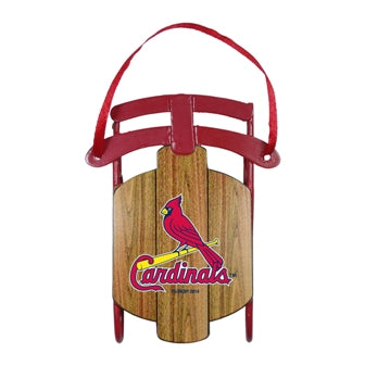 Ornament St Louis Cardinal Metal Sled