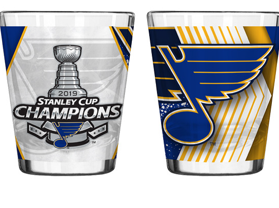 2 Etched Wine Glasses St.louis Blues Stanley Cup Champions 