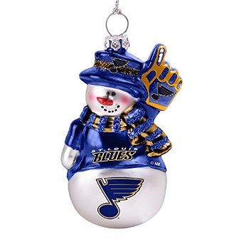 Ornament St Louis Blues Glitter Snowman